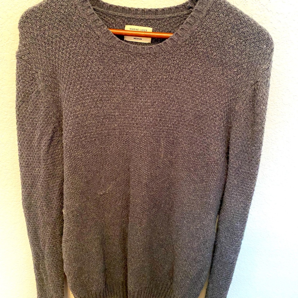 Marine Layer Gray Sweater, Medium